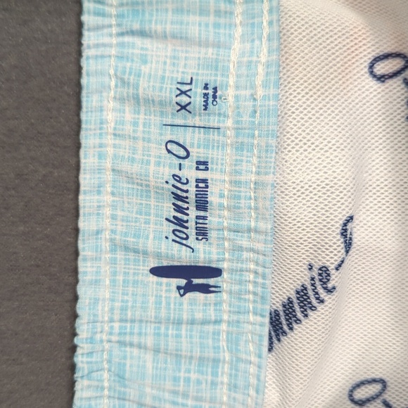 Johnnie-O Swim Trunks Men's XXL Blue Baja Toma Shorts Crawfish NWT - Picture 9 of 13